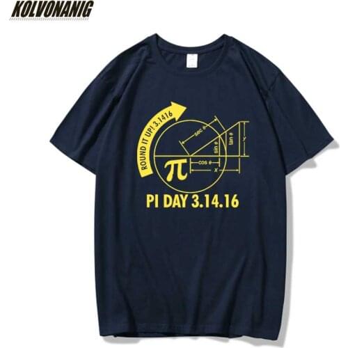 Funny Graphic Number PI Mathematical Geometry Printed T Shirt 100% Cotton O-Neck Street Style Cool Men’s Loose Math T-Shirt Tops