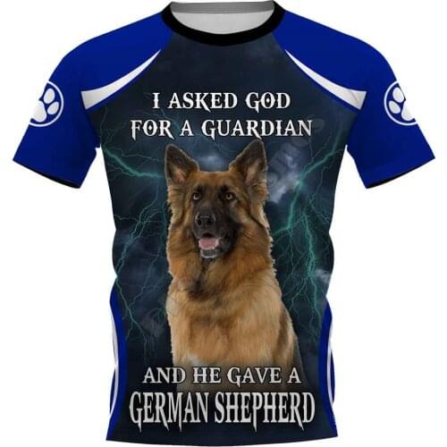 PLstar Cosmos German Shepherd 3D Printed t-shirt Harajuku Streetwear T shirts Funny Animal Men For Women Short Sleeve 09