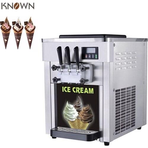 Hot sale Frozen Yogurt Commercial Stainless Steel 220v 50Hz Electric 3 Soft Ice Cream Machine