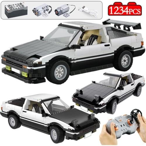 1234pcs City Remote Control Supercar MOC Building Blocks Technica RC/non-RC Drift Racing Car Bricks Toys For Children