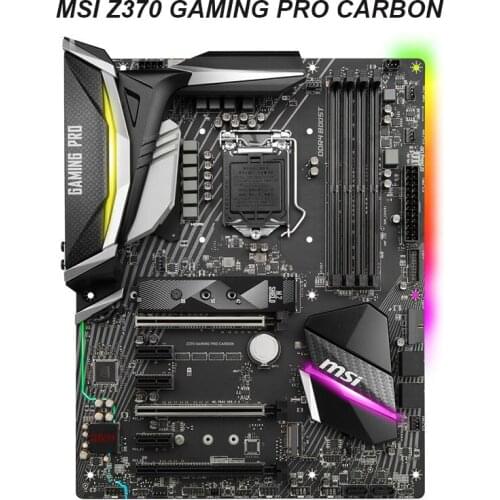 For MSI Z370 GAMING PRO CARBON Motherboard LGA 1151 Intel Z370 64GB DDR4 Desktop ATX Intel Mainboard Core i7/i5/i3 1151 Used