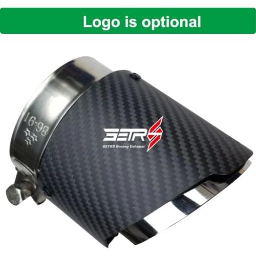In 86 mm Out 101 mm Car Accessory Twill And Plain Matt Carbon Fiber Stainless Steel Exhaust Tip No Logo Muffler Tip For X5 X6