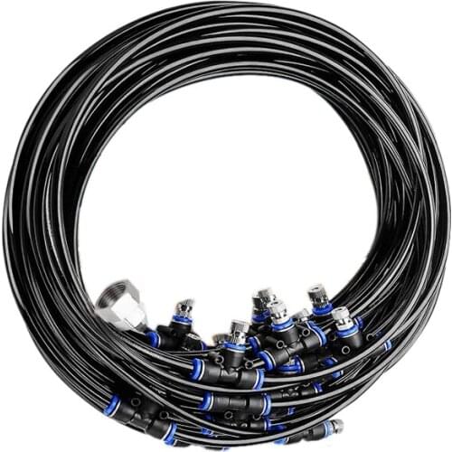 Outdoor Misting System, 32.8 FT Misting Hose Kit Misters For Outside Patio Producing Cool Mist In Garden, Trampoline-ABUX