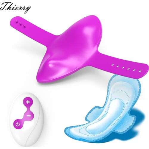 Thierry Invisible Wearable Wireless Remote Control Silicone Vibrator C String Panties Vibrating Egg for Clitoral Stimulator