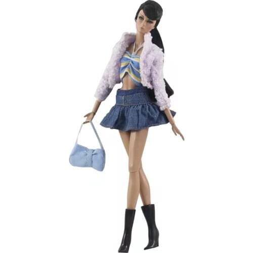 1/6 BJD Doll Clothes for Barbie Dresses Outfits Fashion winter Coat Jacket Vest Jeans Skirt Kids Dollhouse Accessories DIY Toys