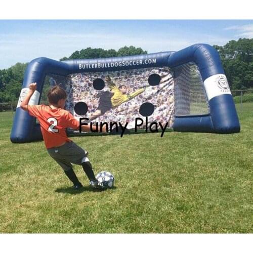 One time inflatable football soccer goal toys Outdoor shooting door inflatable soccer kick games football goal