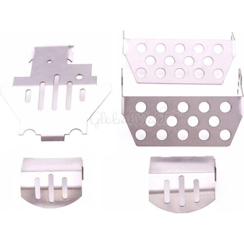 TRAXXAS TRX4 TRX-4 T4 Stainless Steel Front Bumper Lower+ Rear Protection + Axle + Gearbox Mount Protection Skid Plate Armor