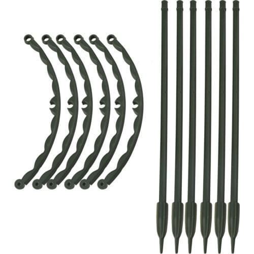 Garden Flower Support Flowers And Vegetables Lattice Plastic Stake Semi-circular 6pcs Climbing Small Plants