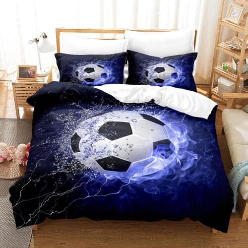 Football Bedding Set Single Twin Full Queen King Size Sports Enthusiasts Fans Bed Set Childrens Kid Bedroom Duvetcover Sets 005