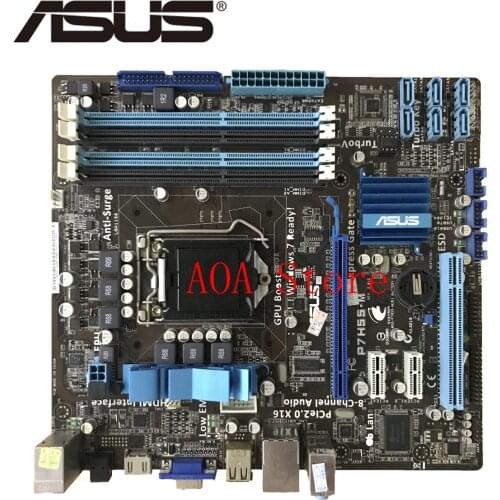 Socket LGA 1156 For Intel H55 ASUS P7H55D-M PRO Original motherboard uATX HDMI VGA DVI DDR3 16GB Desktop Mainboard P7H55D M PRO