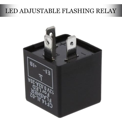 12V Adjustable 3-pin LED Electronic Flashing Relay 3-pin LED Automotive Electronic Flashing Relay Car Relay CF14