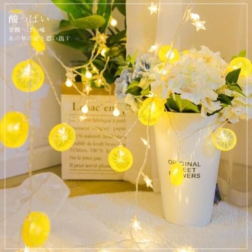 Lemon Wedding String Lights Christmas LED Festoon LED String Lamps Room Layout Fruit Modeling Light String Garland On The Window