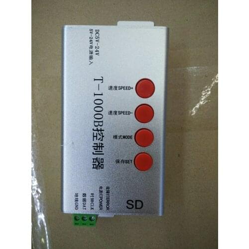 T1000B SD Card WS2801 WS2811 WS2812B LPD6803 LED 2048 Pixels Controller DC5~24V T-1000B DMX 512 RGB Controller