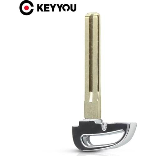 KEYYOU Smart Card Insert Emergency Small Key For 2017-2019 Hyundai Veloster Snart Remote Control Blank Blade Uncut Replacement