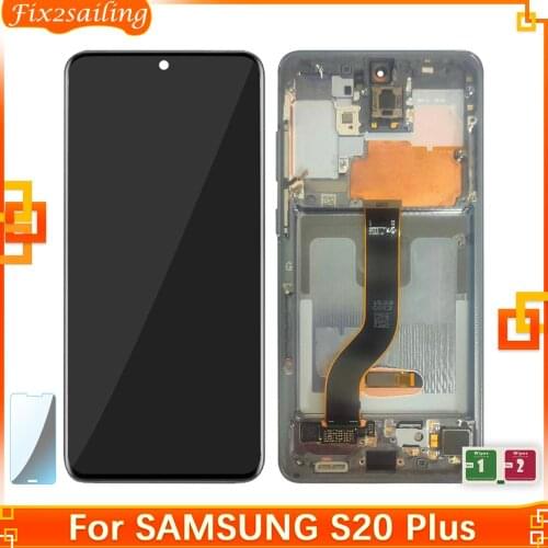 AAA+++ For Samsung Galaxy S20 s20 plus Lcd G980 G980F G980F/DS Display Touch Screen Digitizer LCD G985 G985F With Frame