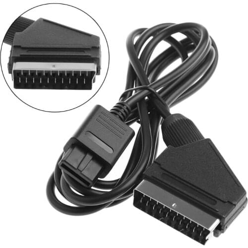 1.8M/6FT Scart Cable AV TV Video For Nintendo SNES Gamecube N64 NGC Console 50LA
