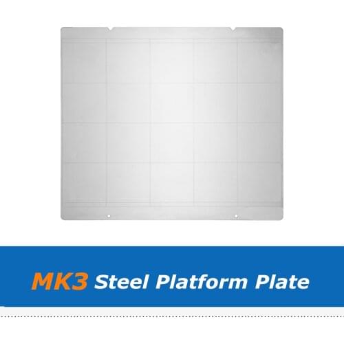 1pc Prusa i3 Mk3 Mk52 Spring Steel Sheet HeatBed Platform 3D Printer Printing Buildplate 253.8*241mm For Reprap 3D Printer Parts