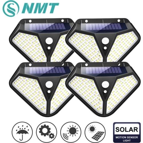 102 LED Solar Powered Light 3 Modes PIR Motion Sensor Solar Wall Lamp Outdoor Waterproof Garden Yard Security Lights