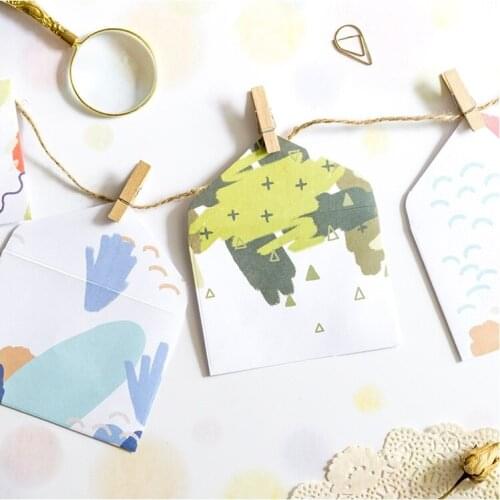 12 Pcs/Set Mini Candy Colored Envelope Rainbow Memo Envelopes Korean Stationery Christmas Gift