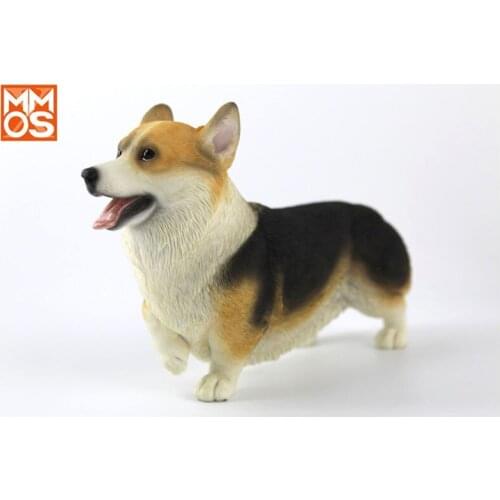 16.5cm 1/6 Scale Simulation Animal Standing Walking Pet Dog Toy for 12' Action Figure Gift Model Car Scene Decoration Souvenirs