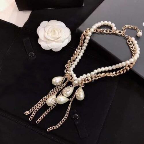2020 Hot Brand Fashion Jewelry Women Vintage Pearls Chain Pendants Necklace Party Fine Fashion Jewelry