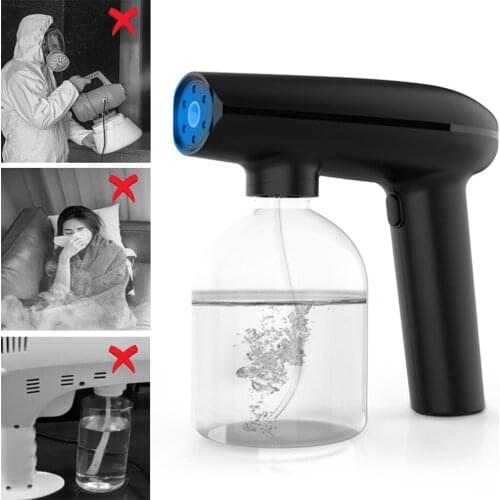 500ML Wireless Electric Sanitizer Sprayer Disinfects Blue Light Nano Steam Spray Gun Sterilizing Nano Spray Gun For Home Office