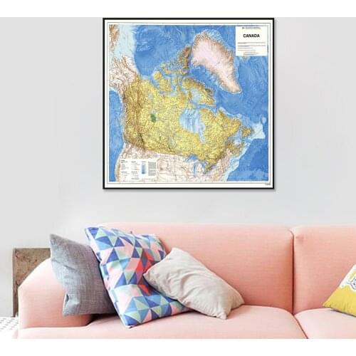 60*60cm The Vintage Australia Map In 1983 Canvas Painting Wall Art Poster Classroom Home Decoration Children School Supplies