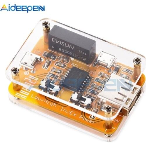 ADuM4160 USB to USB Isolator Module Audio Noise Eliminator Industrial Isolator Protection 1500V Digital Module with Case