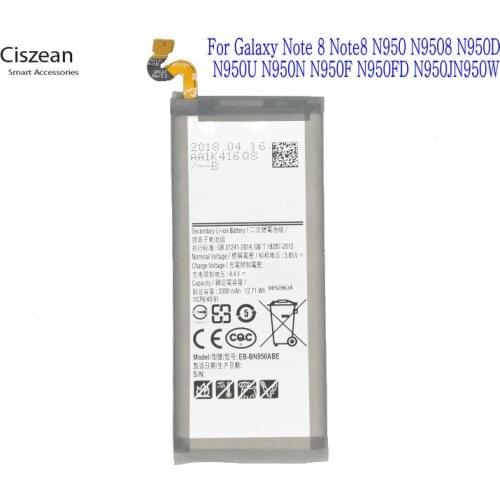 Ciszean 3300mAh EB-BN950ABE Battery For Samsung Galaxy Note 8 Note8 N950 N9500 N9508 N950D N950U N950N N950F N950FD N950J N950W