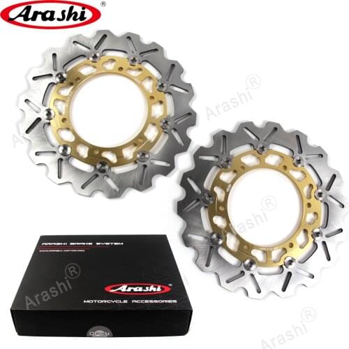 Arashi 1 Pair For YAMAHA YZF R1 1000 1998-2003 CNC Floating Front Brake Disc Brake Rotors 1998 1999 2000 2001 2002 2003