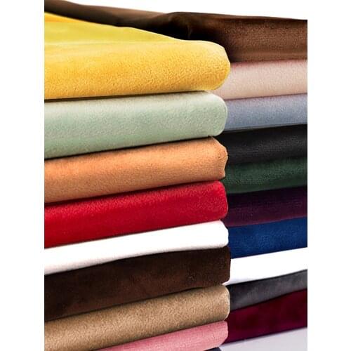 Velvet Fabric By The Meter for Curtain Sofa Cover Pillow Case Clothing Diy Sewing Textile Black White Blue Per Yard Plain Cloth
