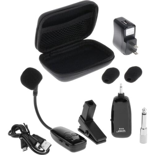 Wireless Saxophone Microphone for Trumpets Horn Tuba Flute Clarinet Pipe