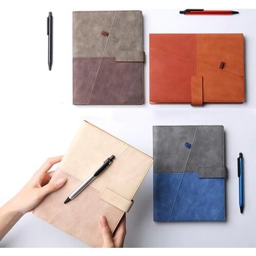 Logo Name Customize A5 Notebook Diary Loose-leaf Business Office Spiral 6 Rings PU Book School Supplies Matte Planner