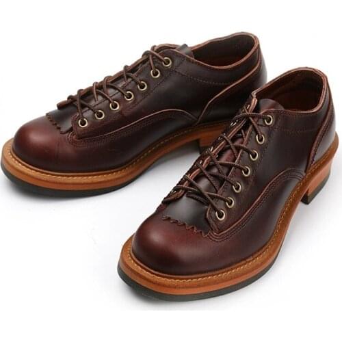 2021 Luxury Vintage Men Casual Shoes British Round Toe Tooling Cow Leather Ankle Boots Wings Handmade Motorcycle Boots Quality