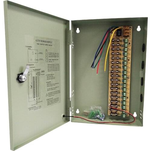 CCTV case 4/9/18 channel centralized power supply case for 12V/24V switching power supply security case output
