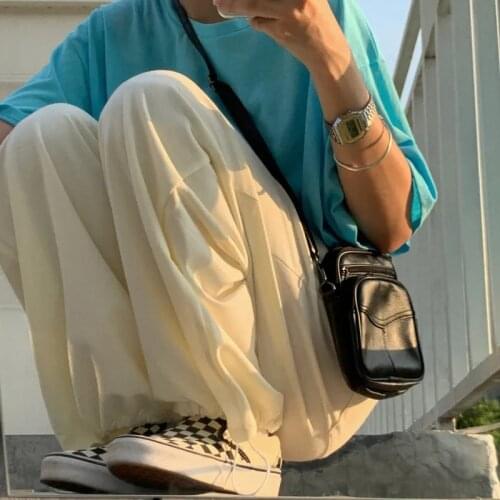 Harajuku joggers women Womens loose straight high waist thin section Womens pants womens sports pants Womens skirt