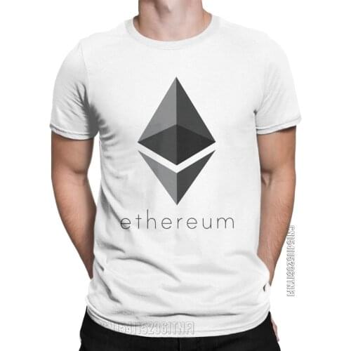 Ethereum Crypto T Shirts Mens Pure Cotton Funny T-Shirts Crewneck Blockchain Tees Classic Short Sleeve Clothes Printing