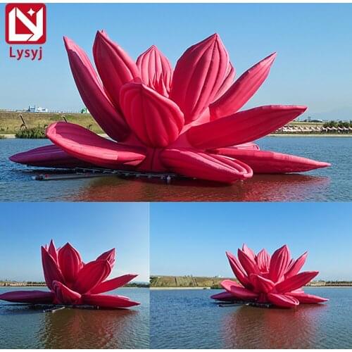 LEYOU Giant Inflatable Lotus Flower 4 X 4cm for Park Party Event Decorations Wholesale