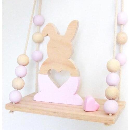 HOT SALE! Toy ornaments Pine Wood Rabbit Hollow Star Heart Home Decoration Tabletop Indoor Ornament