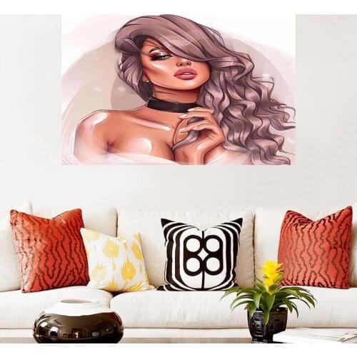 Personality Girl Picture Oil PaintingKits Art House Living Room Wall Decoration
