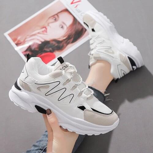 2021 New Fashion Womens Shoes Sneakers Show High-top Running Shoes, Thick-soled, Comfortable and Breathable Trend