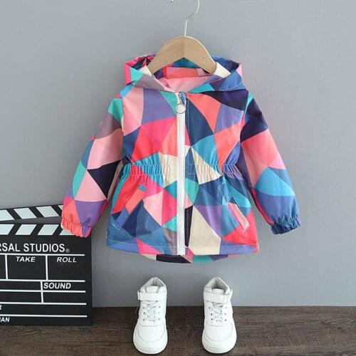 Jacket for girls Flower Hooded Jacket Spring Autumn Baby Kids Children Clothes Sweet Butterfly Coat Stitching Jackets Outwear