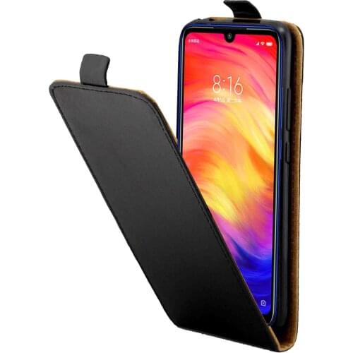 Magnetic Vertical Up Down Flip Leather Card Slot TPU Back Case Cover For Xiaomi Redmi Note 7