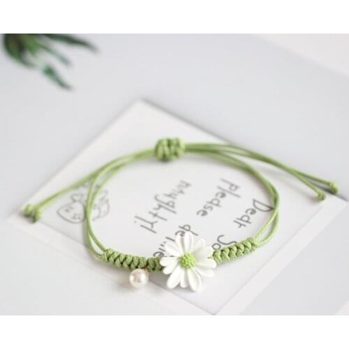 Little Daisy Fashion Popular Girlfriend Student Girl Gift Hand Knitted Bracelet Jewelry 0a1#2601
