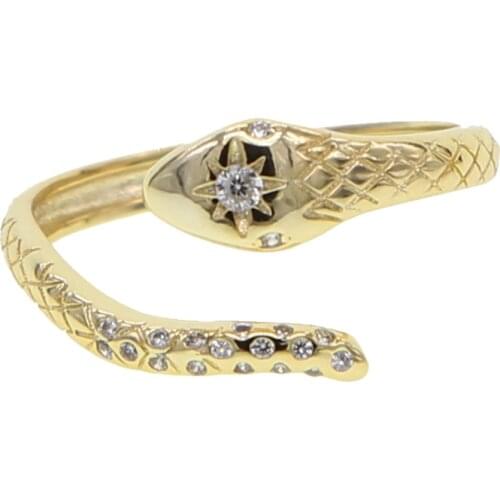 Multi wrap snake shape micro pave cz sparking bling stabrust north star charm adjust band cz fashion trendy women rings