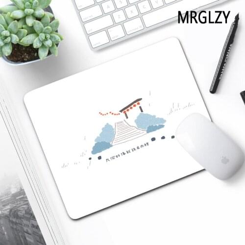 MRGLZY Drop Shipping Minimalist 220X180 White Small Mouse Pad Mats Carpet Rugs Gamer Laptop Mini PC Gaming Accessories MousePad