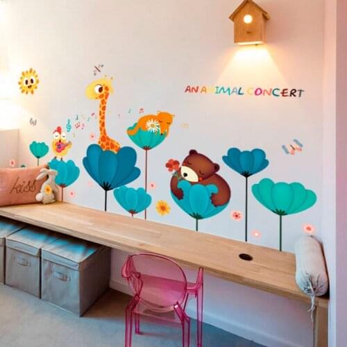 Cartoon Wall Stickers Kids Room Girl Bedroom Living Room Decor Skirting Line Self Adhesive Wallpaper