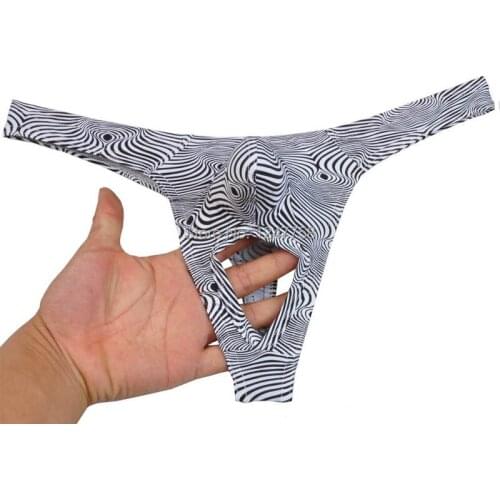 New Men Pouch Thong Nuts Out String Spandex T-back Bikini Pants Isolation Underwear