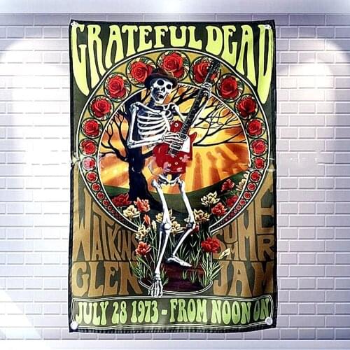 Rock and Roll Band Singer Music Poster Bedroom Living Room Home Decor Wall Art Hanging Flag Banner Tapestry Cloth Printing O