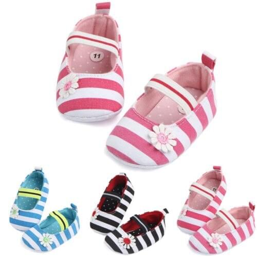 Newborn to 18M Infants Baby Girl Soft Crib Shoes Moccasin Prewalker Sole Shoes